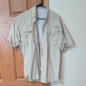 Columbia PFG Tan Short Sleeve Shirt